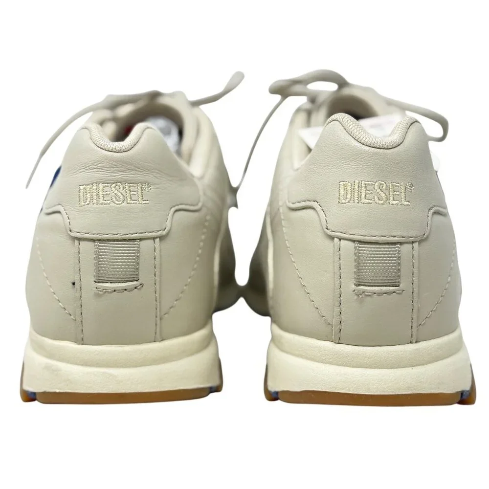 Diesel Krypton Beige Blue Sneakers Womens 7.5 US Leather Y2K Vtg‎ Sneakers